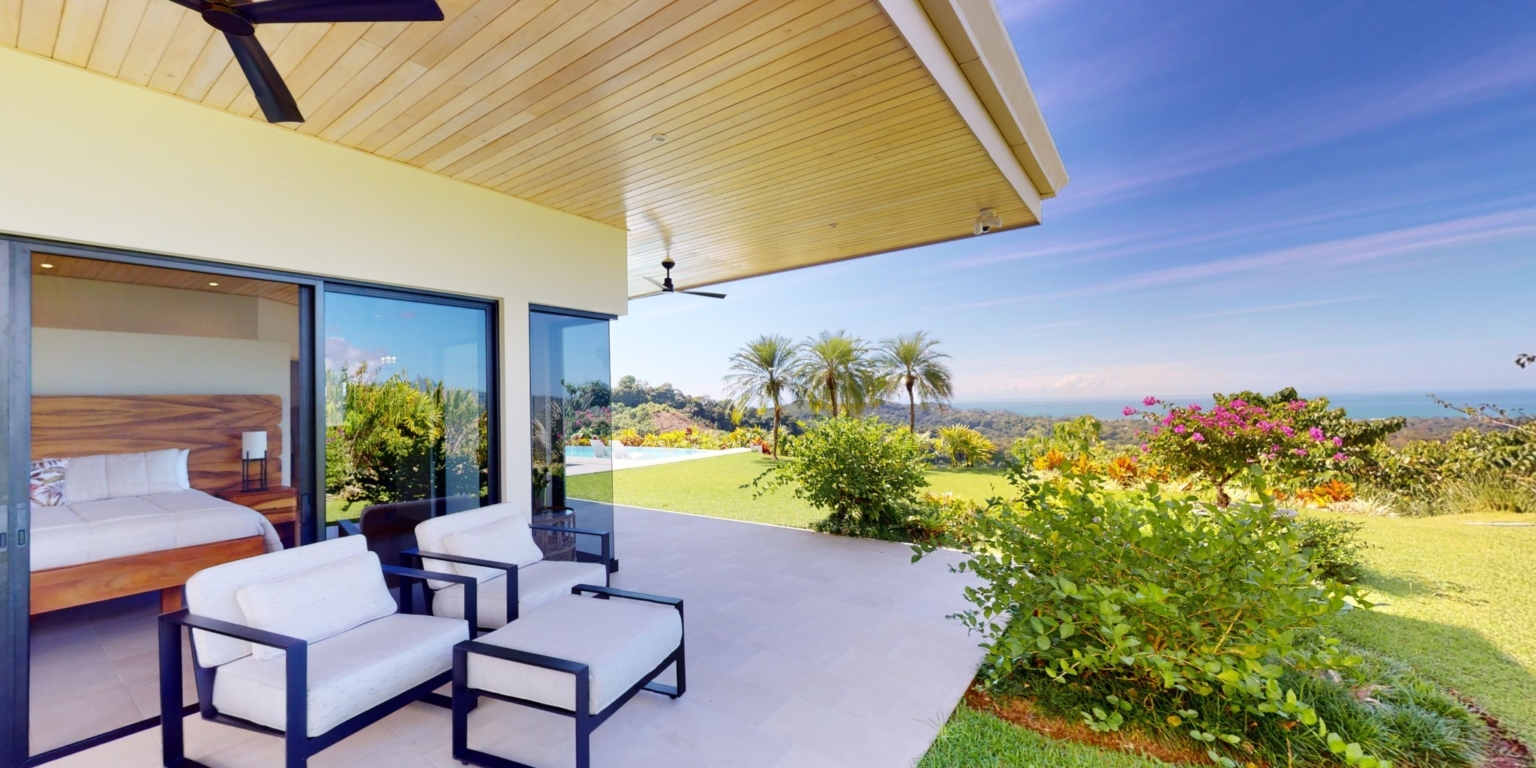 Elegant, Modern Style 4-Bedroom Home with Two Separate Wings & 360-Decree Views on 2.7 Acres of Land in Ojochal, Costa Rica