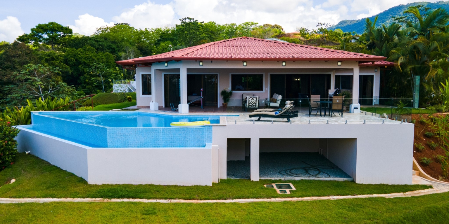 Sunset Ocean View Home with Big Pool & Beautiful Landscaping in Premier Development in Chontales Costa Rica Sunset Ocean View Home with Big Pool & Beautiful Landscaping in Premier Development in Chontales Costa Rica
