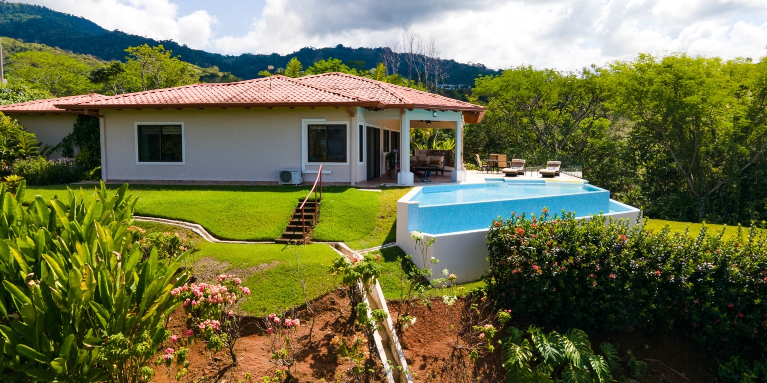 Sunset Ocean View Home with Big Pool & Beautiful Landscaping in Premier Development in Chontales Costa Rica Sunset Ocean View Home with Big Pool & Beautiful Landscaping in Premier Development in Chontales Costa Rica