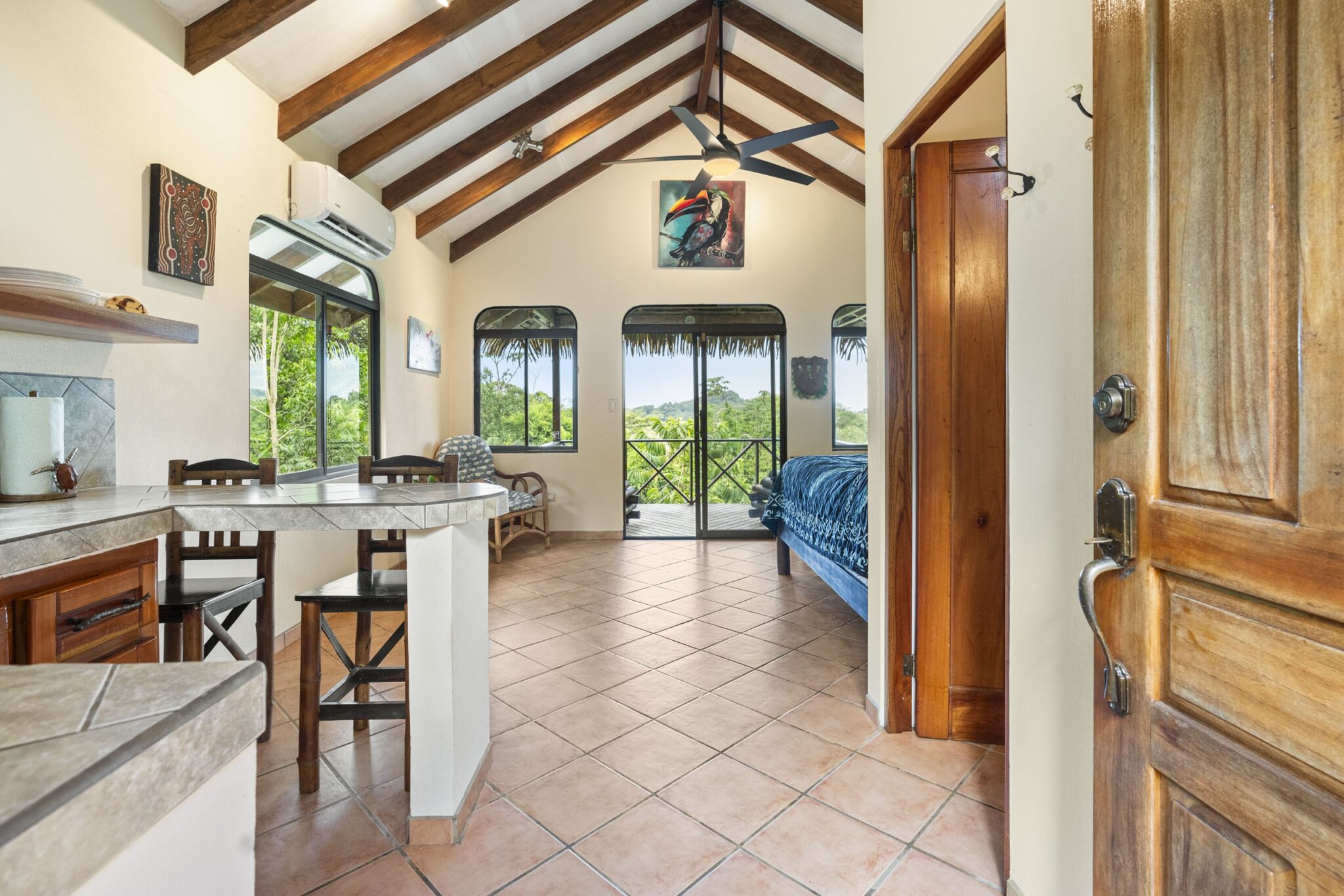 Tres Rios (Vergel) Bungalow Cozy Sunset Ocean-View Bungalow on 3.5 Acres of Jungle with Creeks, & Abundant Wildlife in Tres Rios Costa Rica