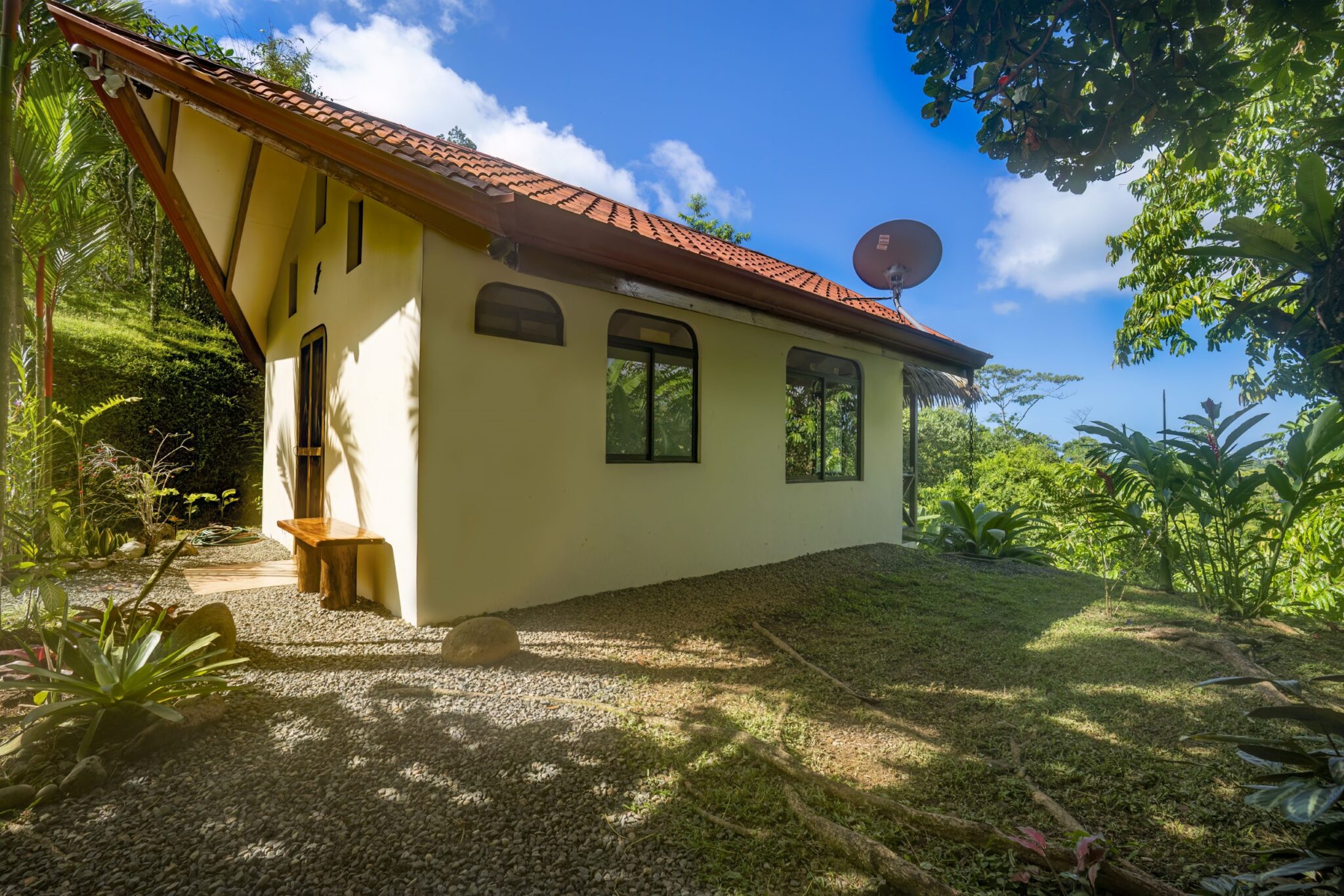 Tres Rios (Vergel) Bungalow Cozy Sunset Ocean-View Bungalow on 3.5 Acres of Jungle with Creeks, & Abundant Wildlife in Tres Rios Costa Rica