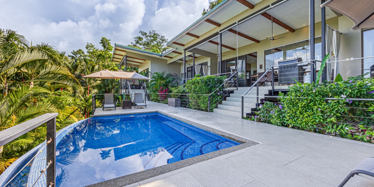 Luxurious 4-Bedroom Villa with Natural Surroundings, Unique Island Ocean Views & Rental History in Bahia Ballena near Ojochal & Uvita Costa Rica