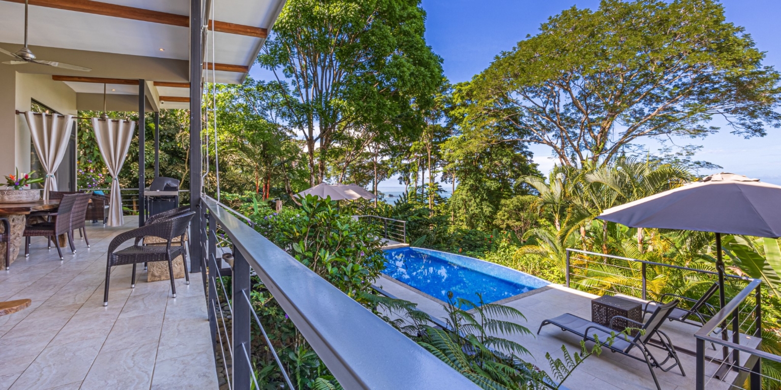 Luxurious 4-Bedroom Villa with Natural Surroundings, Unique Island Ocean Views & Rental History in Bahia Ballena near Ojochal & Uvita Costa Rica