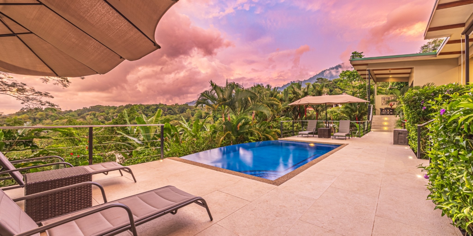 Luxurious 4-Bedroom Villa with Natural Surroundings, Unique Island Ocean Views & Rental History in Bahia Ballena near Ojochal & Uvita Costa Rica