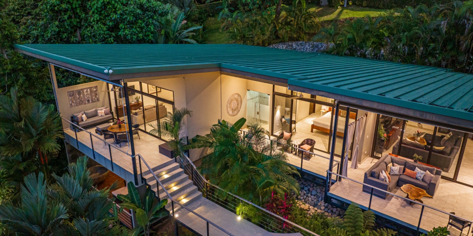 Luxurious 4-Bedroom Villa with Natural Surroundings, Unique Island Ocean Views & Rental History in Bahia Ballena near Ojochal & Uvita Costa Rica