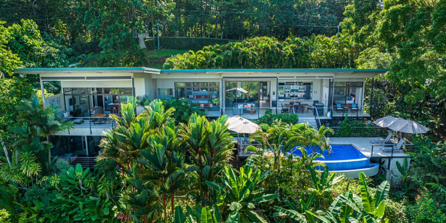 Luxurious 4-Bedroom Villa with Natural Surroundings, Unique Island Ocean Views & Rental History in Bahia Ballena near Ojochal & Uvita Costa Rica