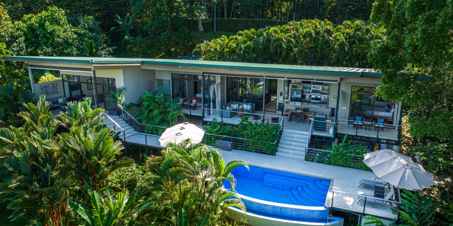 Luxurious 4-Bedroom Villa with Natural Surroundings, Unique Island Ocean Views & Rental History in Bahia Ballena near Ojochal & Uvita Costa Rica