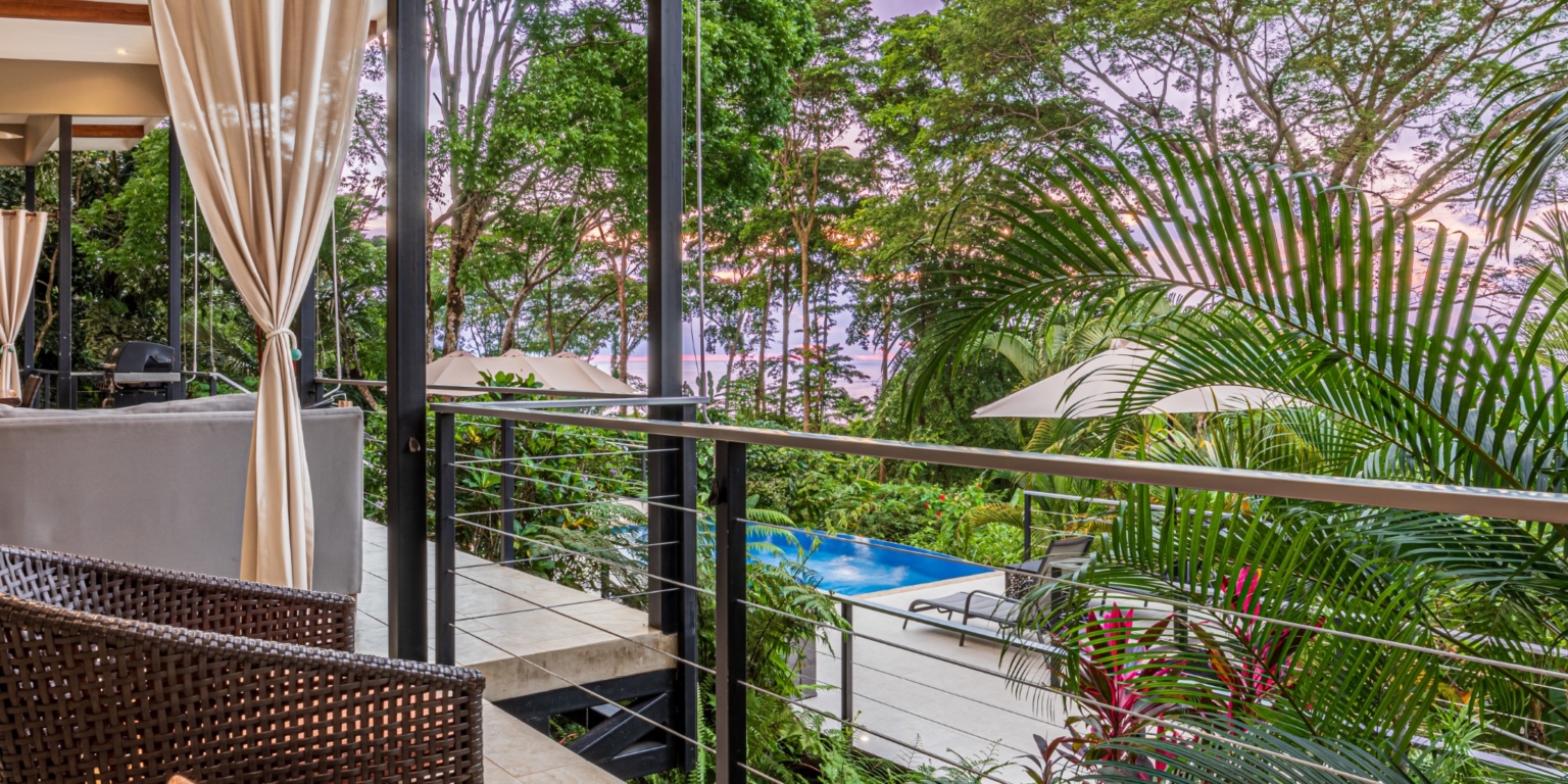 Luxurious 4-Bedroom Villa with Natural Surroundings, Unique Island Ocean Views & Rental History in Bahia Ballena near Ojochal & Uvita Costa Rica