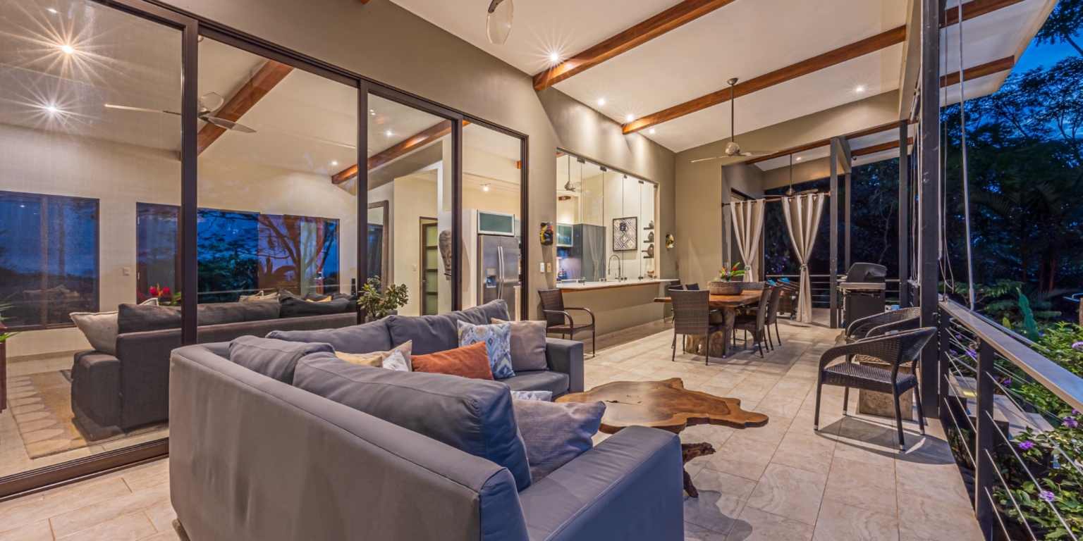 Luxurious 4-Bedroom Villa with Natural Surroundings, Unique Island Ocean Views & Rental History in Bahia Ballena near Ojochal & Uvita Costa Rica