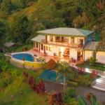 Classic 3 Bedroom Home on 2+ Acres with Guest Casita & Sunset Ocean Views in the Hills of Portalon near Dominical Costa Rica