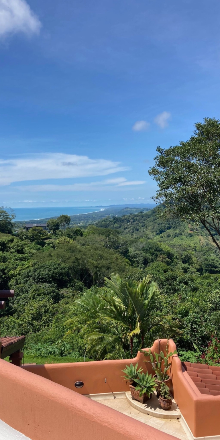 15,, Luxury 3-Bedroom Home with Pool, Sunset Ocean View, Separate Ocean View Building Site & Guesthouse in Lagunas above Dominical Costa Rica