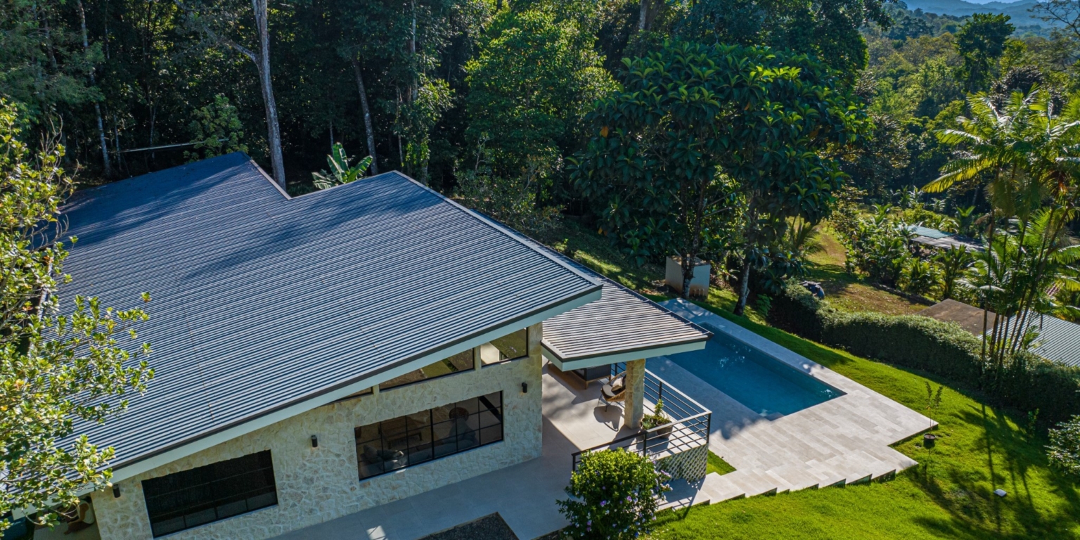 DJI_0775-HDR Move-In Ready Ocean View 3-Bedroom Home on 2.5 Acres of Lush Jungle on Cinco Ventanas Road in Ojochal Costa Rica