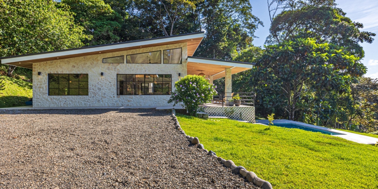 4H1A0041-HDR Move-In Ready Ocean View 3-Bedroom Home on 2.5 Acres of Lush Jungle on Cinco Ventanas Road in Ojochal Costa Rica