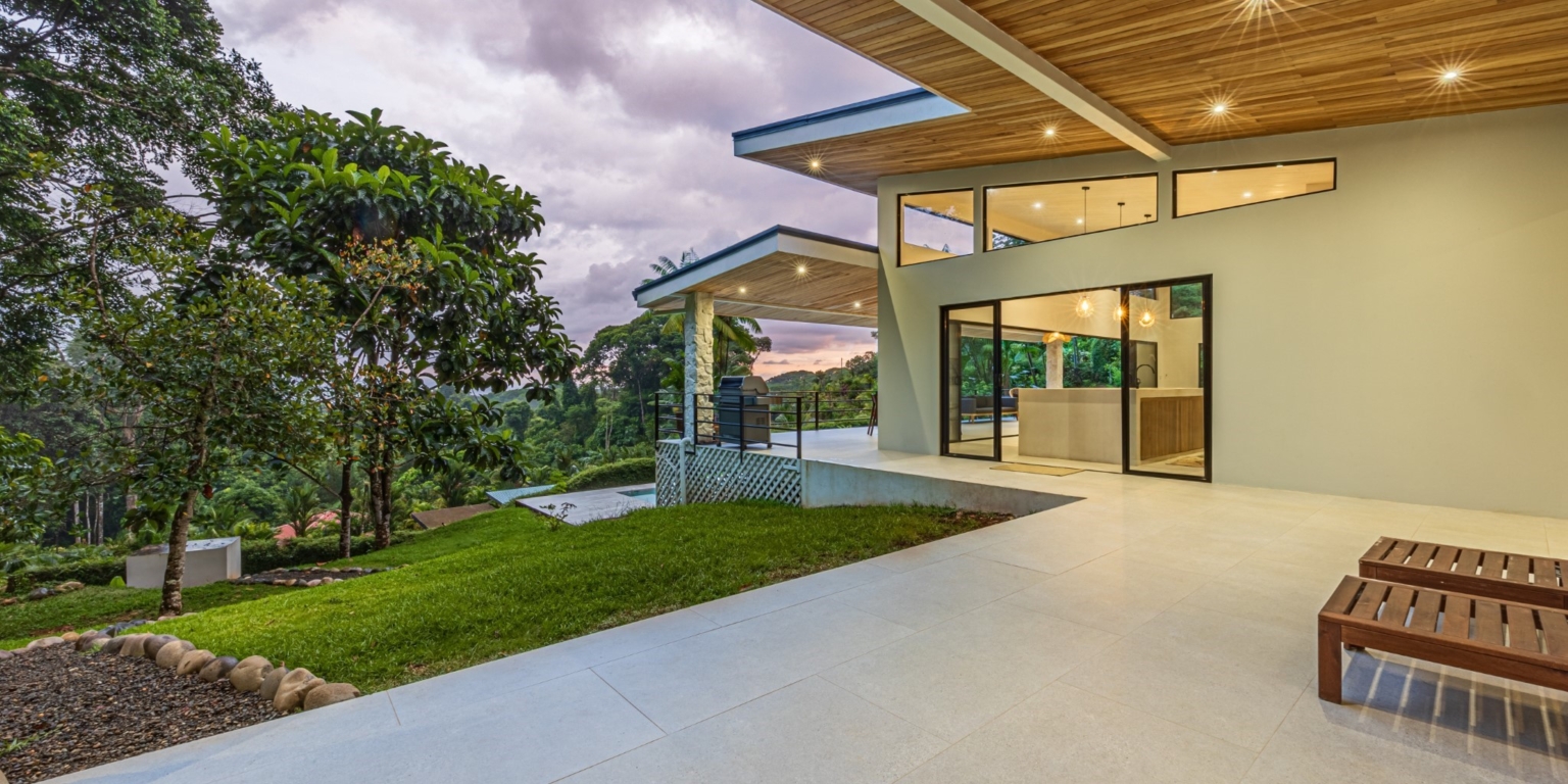 4H1A9948-HDR Move-In Ready Ocean View 3-Bedroom Home on 2.5 Acres of Lush Jungle on Cinco Ventanas Road in Ojochal Costa Rica