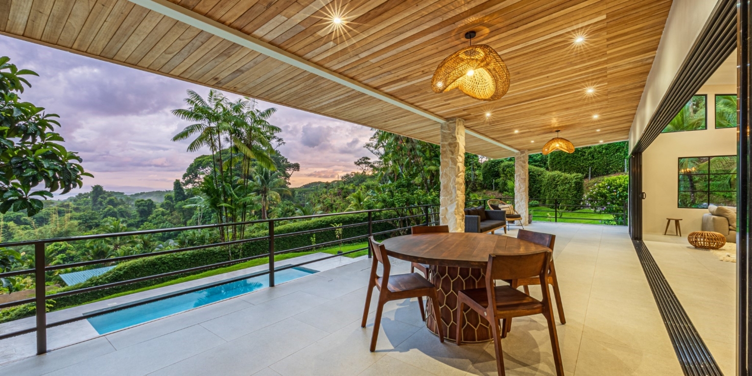 4H1A9936-HDR Move-In Ready Ocean View 3-Bedroom Home on 2.5 Acres of Lush Jungle on Cinco Ventanas Road in Ojochal Costa Rica