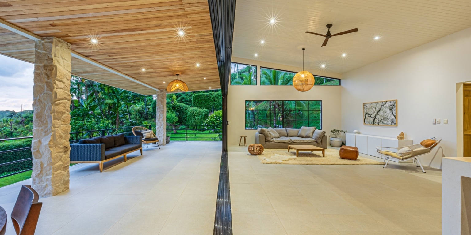 4H1A9939-HDR Move-In Ready Ocean View 3-Bedroom Home on 2.5 Acres of Lush Jungle on Cinco Ventanas Road in Ojochal Costa Rica