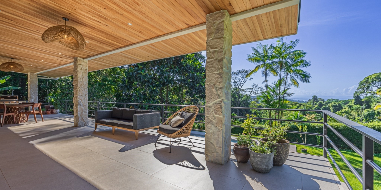4H1A9992-HDR Move-In Ready Ocean View 3-Bedroom Home on 2.5 Acres of Lush Jungle on Cinco Ventanas Road in Ojochal Costa Rica