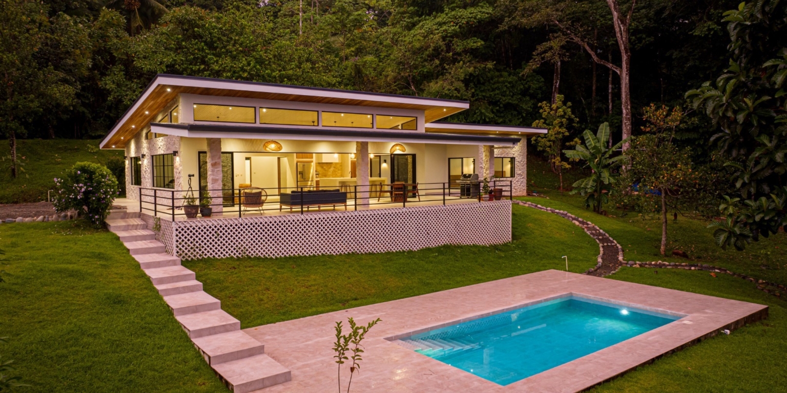 DJI_0823-HDR Move-In Ready Ocean View 3-Bedroom Home on 2.5 Acres of Lush Jungle on Cinco Ventanas Road in Ojochal Costa Rica