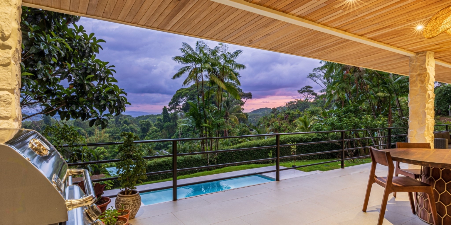 4H1A9954-2-HDR Move-In Ready Ocean View 3-Bedroom Home on 2.5 Acres of Lush Jungle on Cinco Ventanas Road in Ojochal Costa Rica