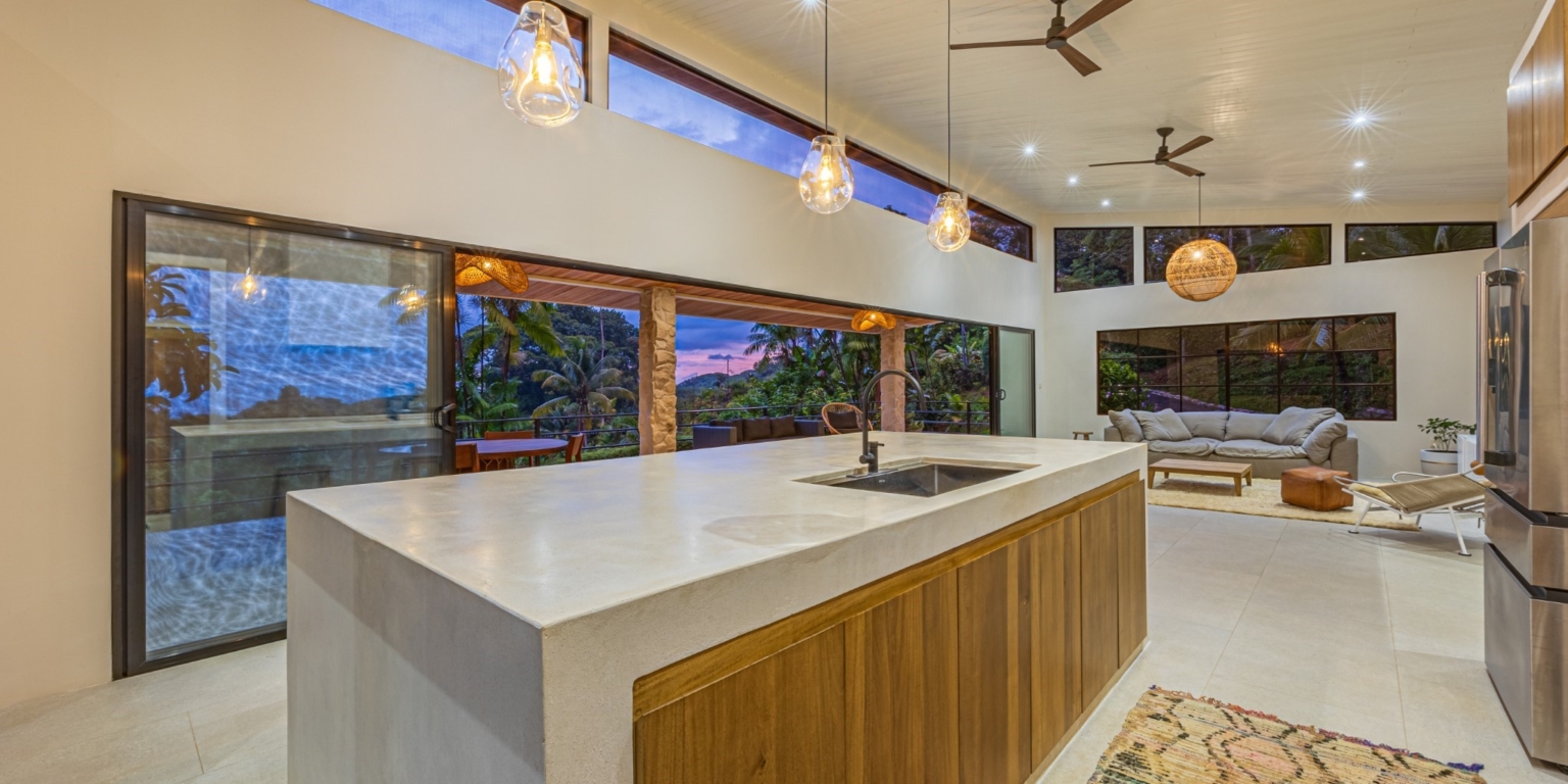4H1A9957-2-HDR Move-In Ready Ocean View 3-Bedroom Home on 2.5 Acres of Lush Jungle on Cinco Ventanas Road in Ojochal Costa Rica