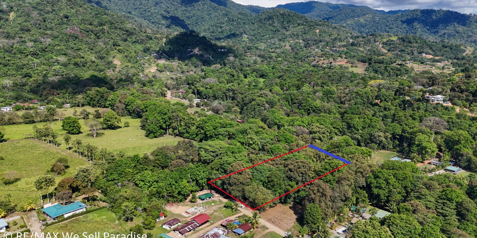 Large Jungle-Clad Land with Mountain Views, Internal Creek & River Frontage in Ojochal Costa Rica
