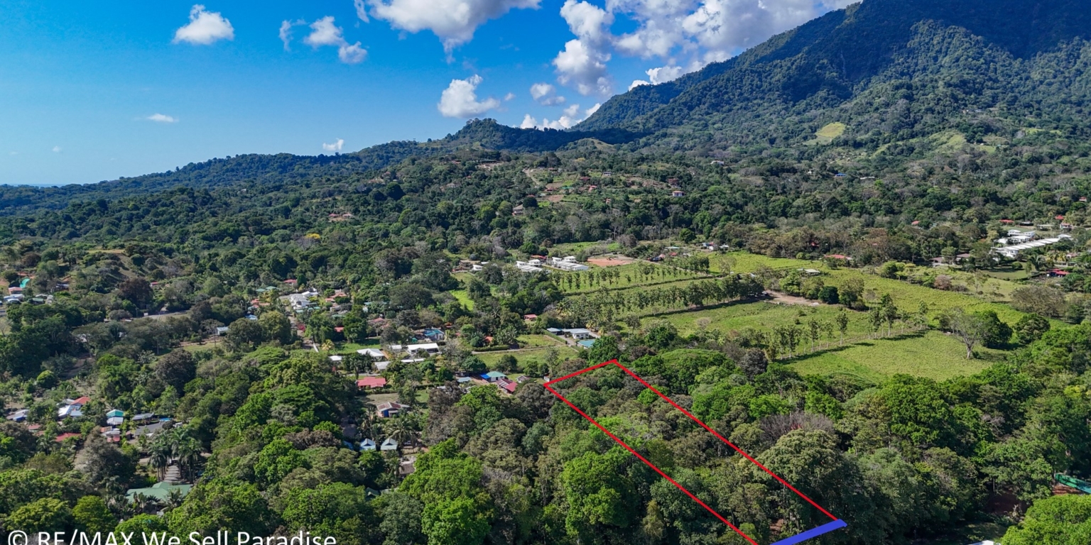 Large Jungle-Clad Land with Mountain Views, Internal Creek & River Frontage in Ojochal Costa Rica