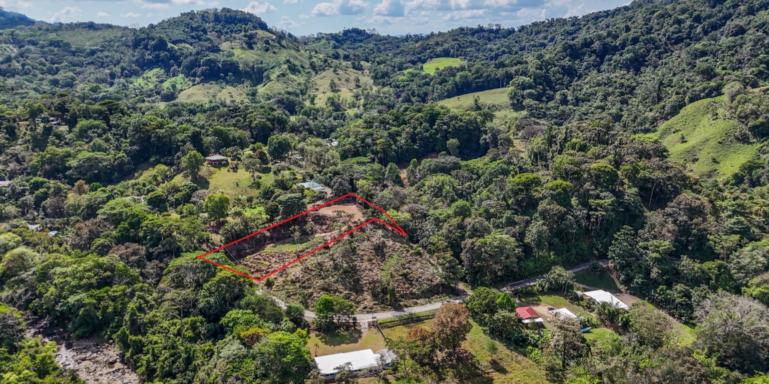 Elevated 1.2 Acre Lot with Two Building Ties with Panoramic Mountain & Jungle Views, Paved-Road Access & Year-Round Mountain River in Tres Rios near Ojochal Costa Rica Elevated 1.2 Acre Lot with Two Building Ties with Panoramic Mountain & Jungle Views, Paved-Road Access & Year-Round Mountain River in Tres Rios near Ojochal Costa Rica