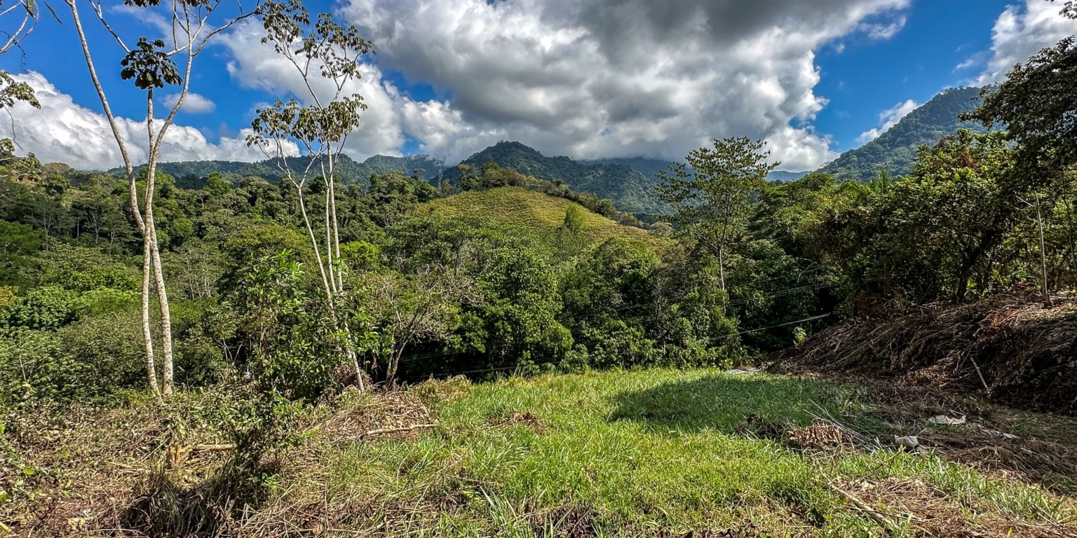 Elevated 1.2 Acre Lot with Two Building Ties with Panoramic Mountain & Jungle Views, Paved-Road Access & Year-Round Mountain River in Tres Rios near Ojochal Costa Rica Elevated 1.2 Acre Lot with Two Building Ties with Panoramic Mountain & Jungle Views, Paved-Road Access & Year-Round Mountain River in Tres Rios near Ojochal Costa Rica