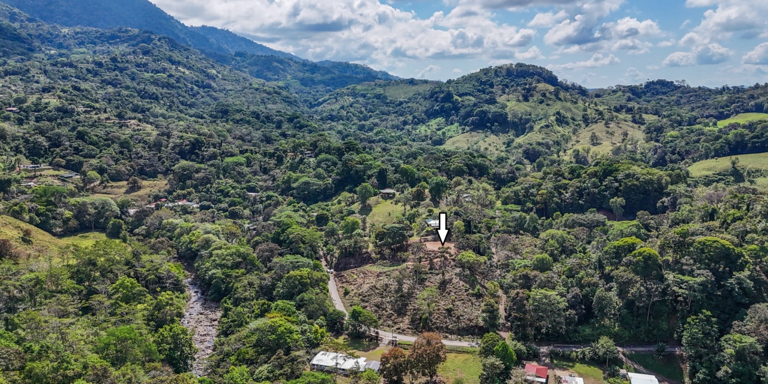 Elevated 1.2 Acre Lot with Two Building Ties with Panoramic Mountain & Jungle Views, Paved-Road Access & Year-Round Mountain River in Tres Rios near Ojochal Costa Rica Elevated 1.2 Acre Lot with Two Building Ties with Panoramic Mountain & Jungle Views, Paved-Road Access & Year-Round Mountain River in Tres Rios near Ojochal Costa Rica