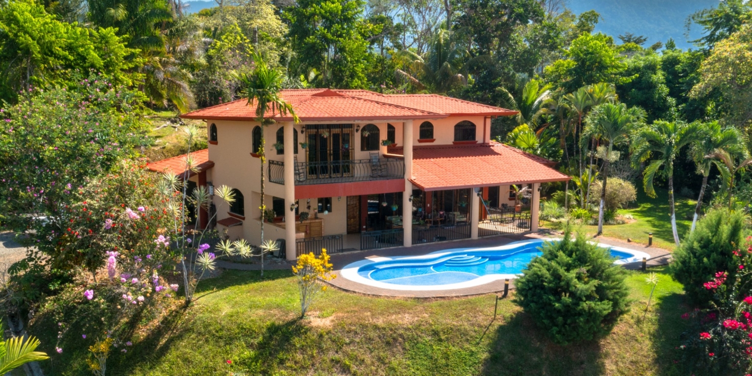 Majestic Mountain & Ocean Views with 4-Bedroom Home on 5 Acres in Platanillo above Dominical Costa Rica Majestic Mountain & Ocean Views with 4-Bedroom Home on 5 Acres in Platanillo above Dominical Costa Rica