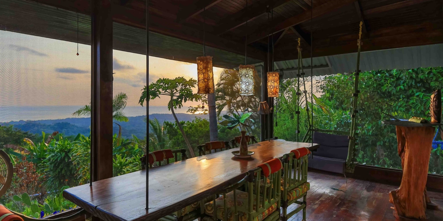 Ocean & Sunset View Home with Pool & Guest House on 6 Acres near Dominical Costa Rica