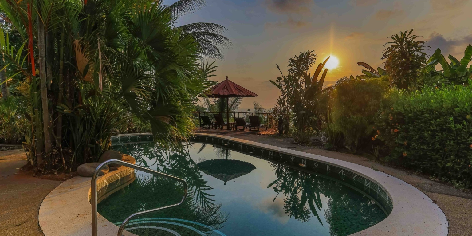 Ocean & Sunset View Home with Pool & Guest House on 6 Acres near Dominical Costa Rica