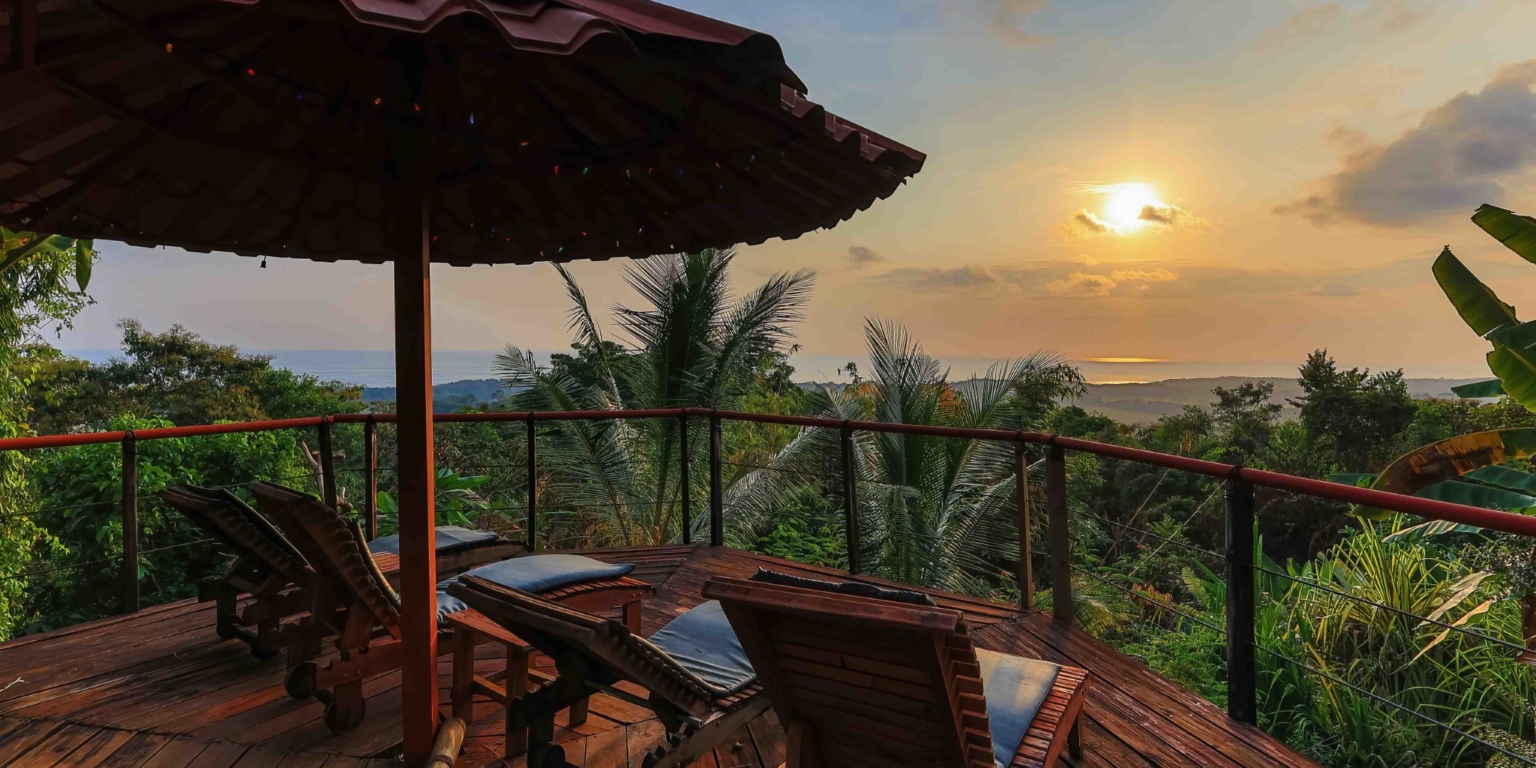 Ocean & Sunset View Home with Pool & Guest House on 6 Acres near Dominical Costa Rica