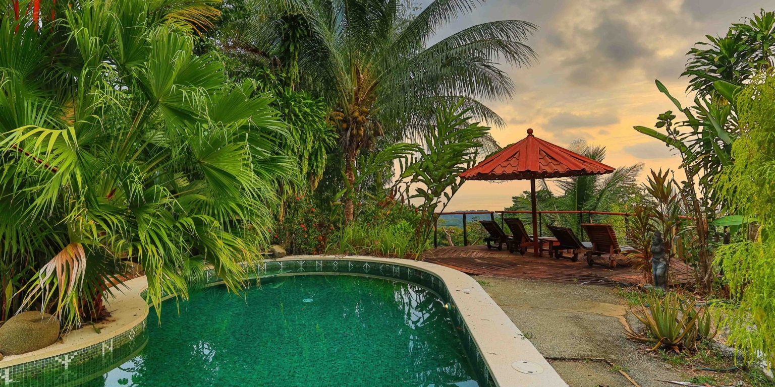 Ocean & Sunset View Home with Pool & Guest House on 6 Acres near Dominical Costa Rica