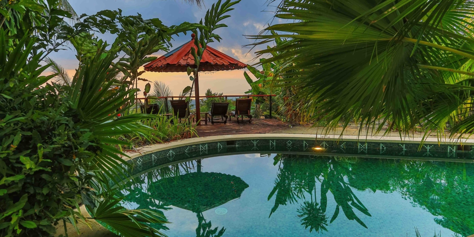 Ocean & Sunset View Home with Pool & Guest House on 6 Acres near Dominical Costa Rica
