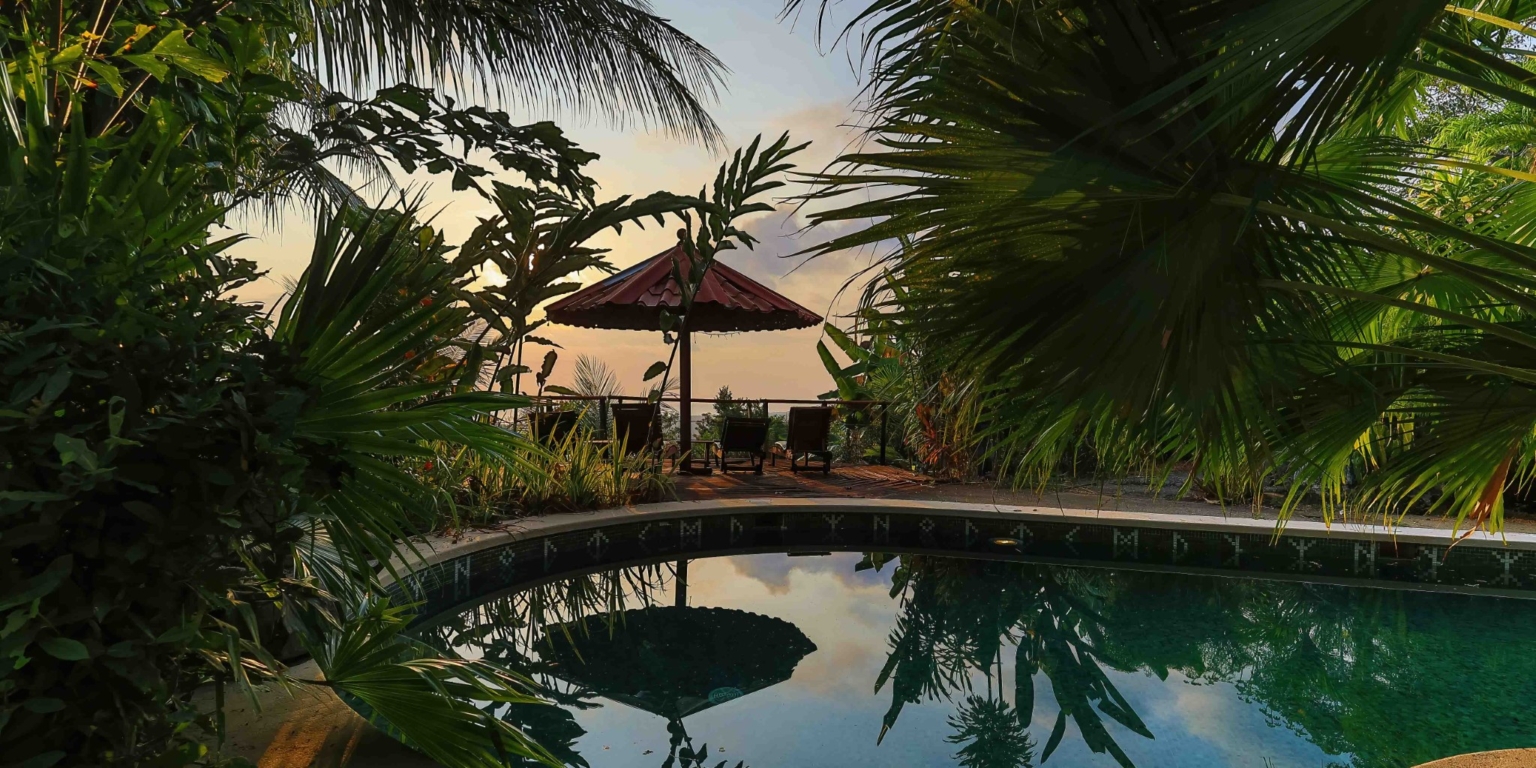 Ocean & Sunset View Home with Pool & Guest House on 6 Acres near Dominical Costa Rica