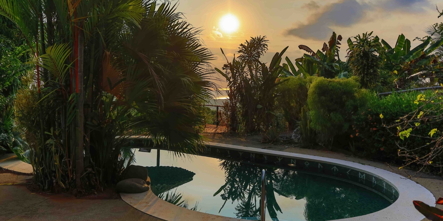 Ocean & Sunset View Home with Pool & Guest House on 6 Acres near Dominical Costa Rica