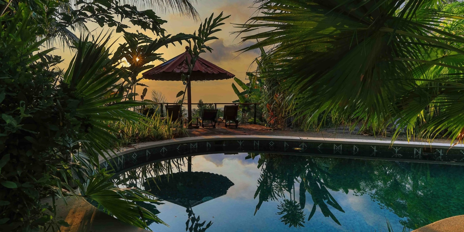 Ocean & Sunset View Home with Pool & Guest House on 6 Acres near Dominical Costa Rica