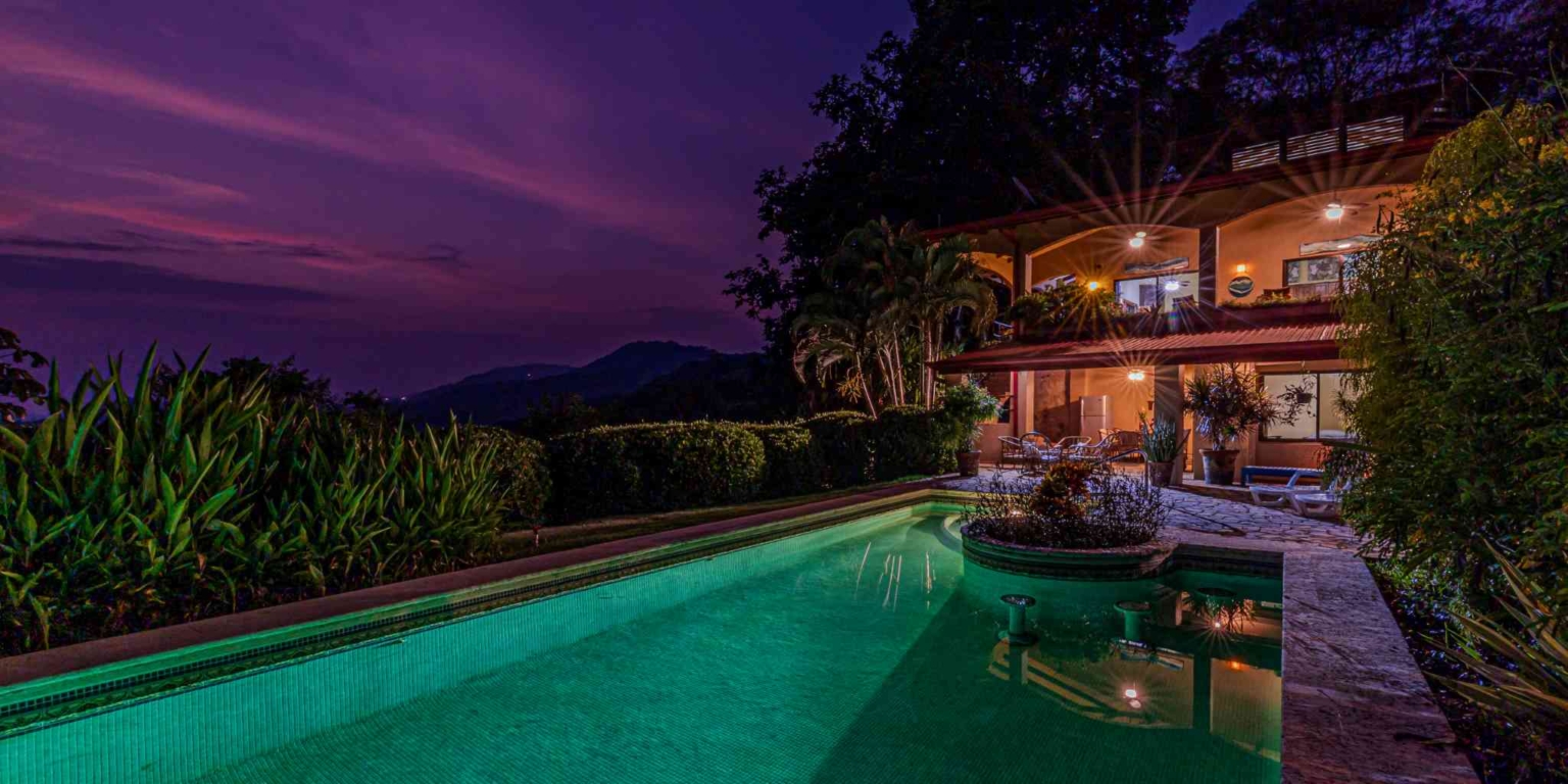 Private Family Estate with Stunning Pacific Sunset Ocean Views & 4-Bedrooms plus Cabin in Hatillo near Dominical Costa Rica