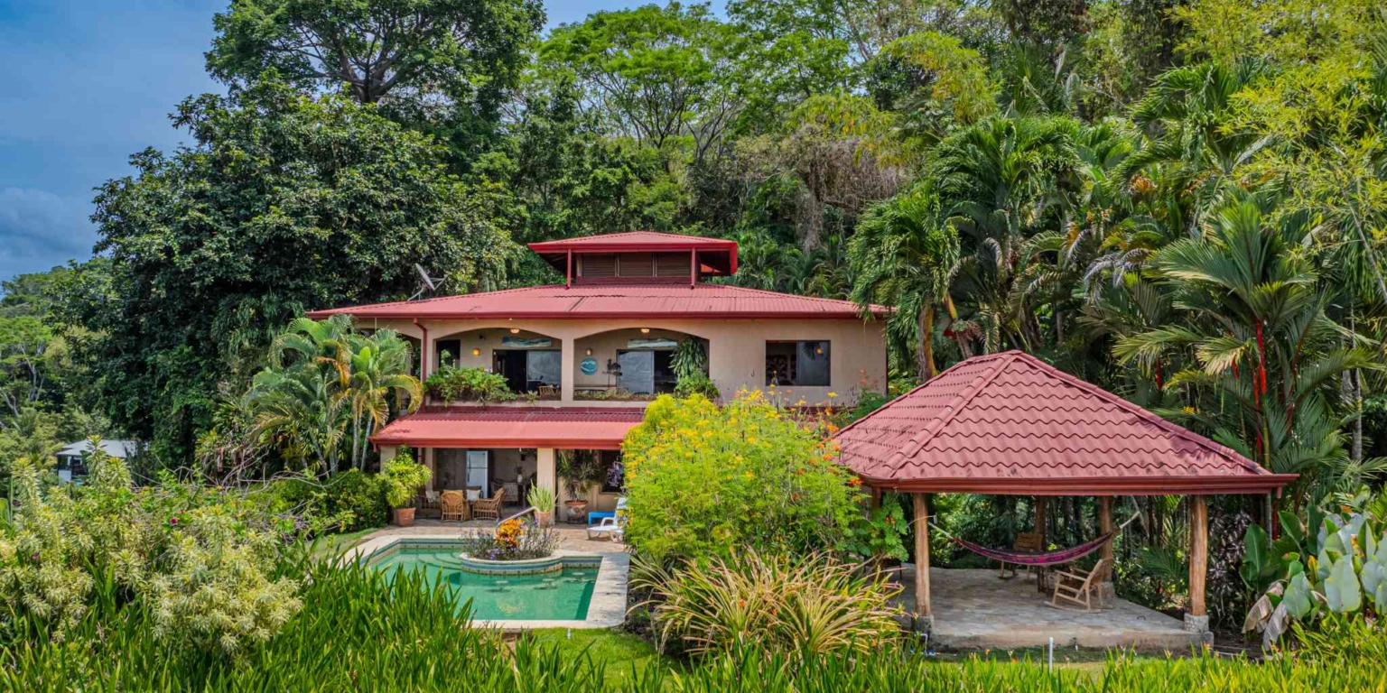 Private Family Estate with Stunning Pacific Sunset Ocean Views & 4-Bedrooms plus Cabin in Hatillo near Dominical Costa Rica