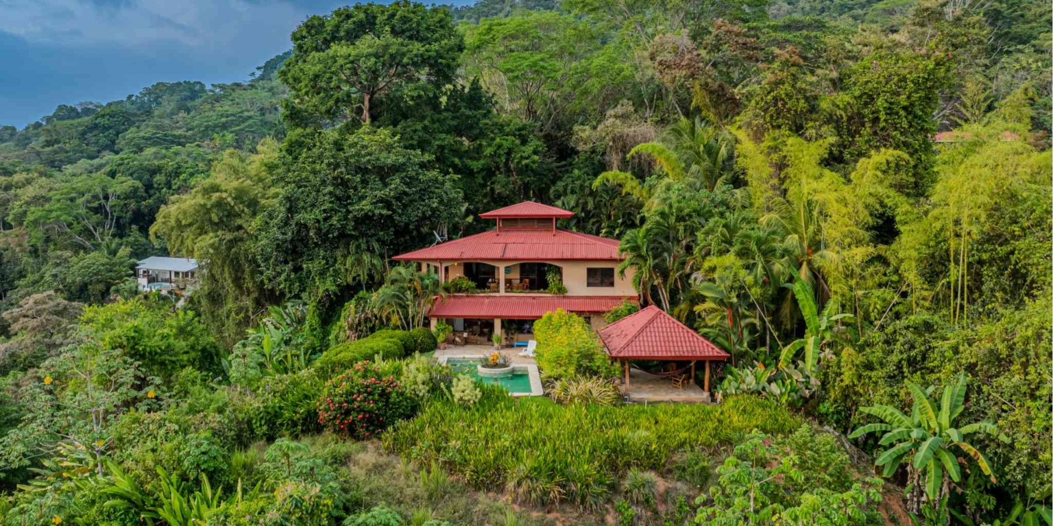 Private Family Estate with Stunning Pacific Sunset Ocean Views & 4-Bedrooms plus Cabin in Hatillo near Dominical Costa Rica