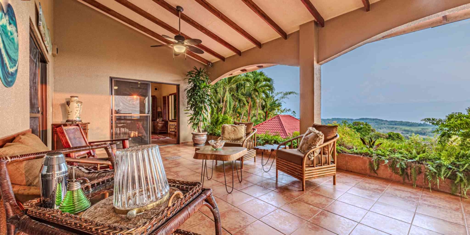 Private Family Estate with Stunning Pacific Sunset Ocean Views & 4-Bedrooms plus Cabin in Hatillo near Dominical Costa Rica