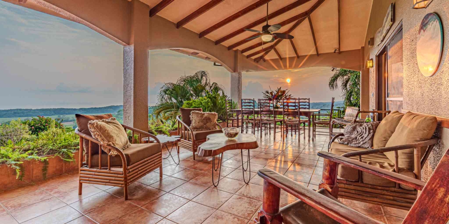 Private Family Estate with Stunning Pacific Sunset Ocean Views & 4-Bedrooms plus Cabin in Hatillo near Dominical Costa Rica