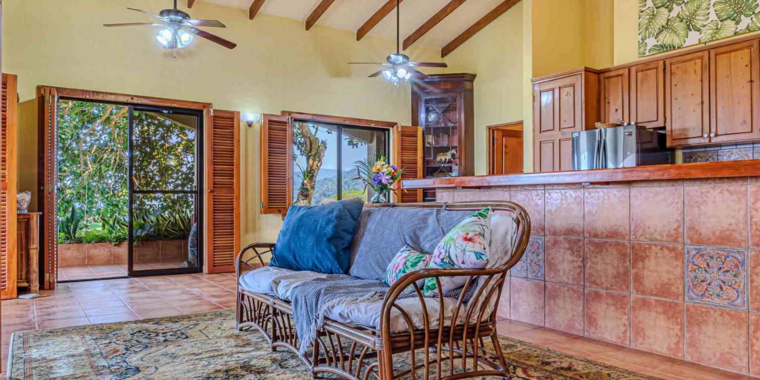 Private Family Estate with Stunning Pacific Sunset Ocean Views & 4-Bedrooms plus Cabin in Hatillo near Dominical Costa Rica