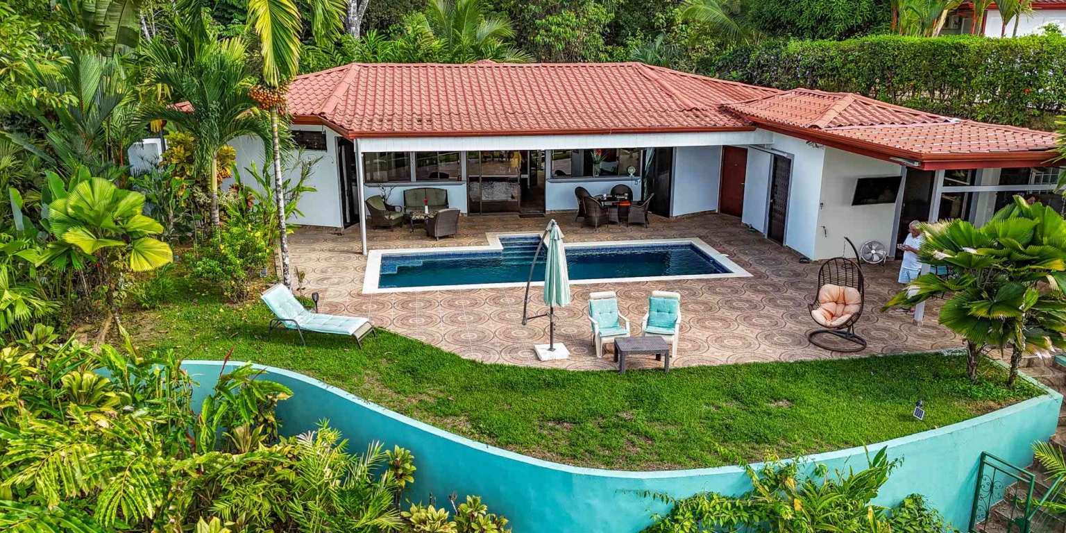 11 (2) Ocean View 3-Bedroom Home with Easy Access and Sparkling Pool in Ojochal Costa Rica