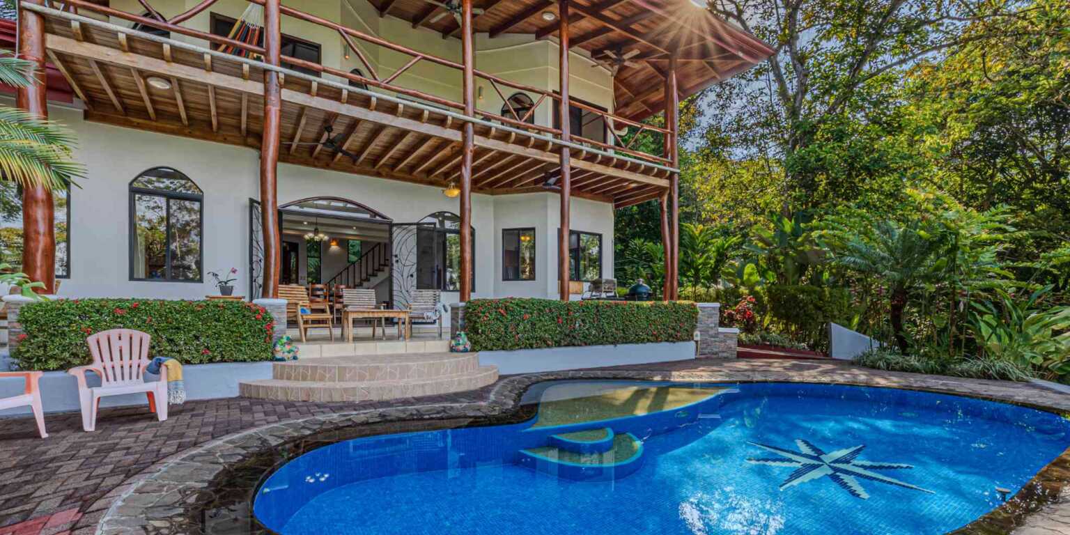 Mediterranean-Style 3-Bedroom Home with Pool & 2+ Acres of Land in Uvita Costa Rica