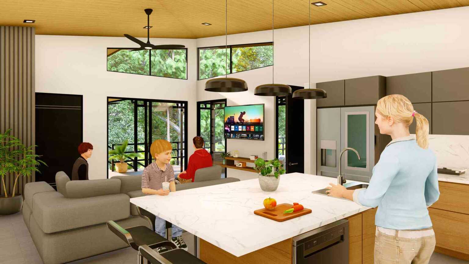 Pre-Construction Creek 3-Bedroom Home with Creek & Pool in Playa Hermosa near Uvita Costa Rica