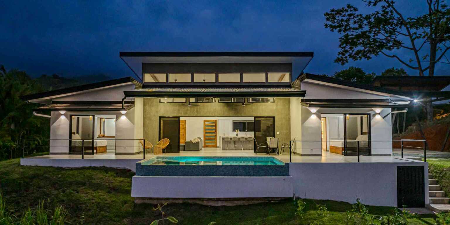 ConeCat-4 New 3-Bedroom Villa with Panoramic Ocean & Mountain Views in Chontales near Ojochal Costa Rica