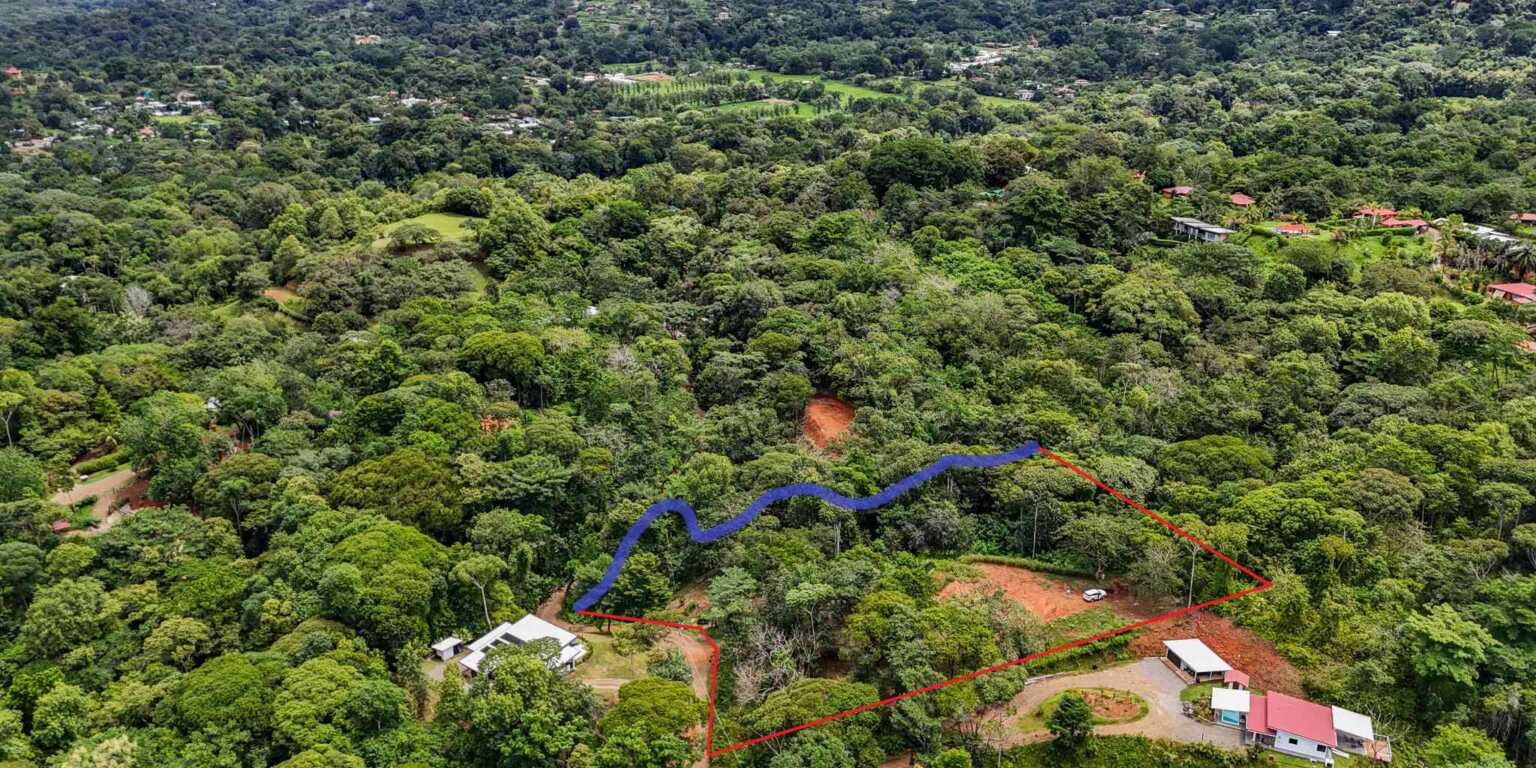 1 (4.5) Building Lot with Jungle & Creek with 1.8 Acres Secure Gated Community in Ojochal Costa Rica