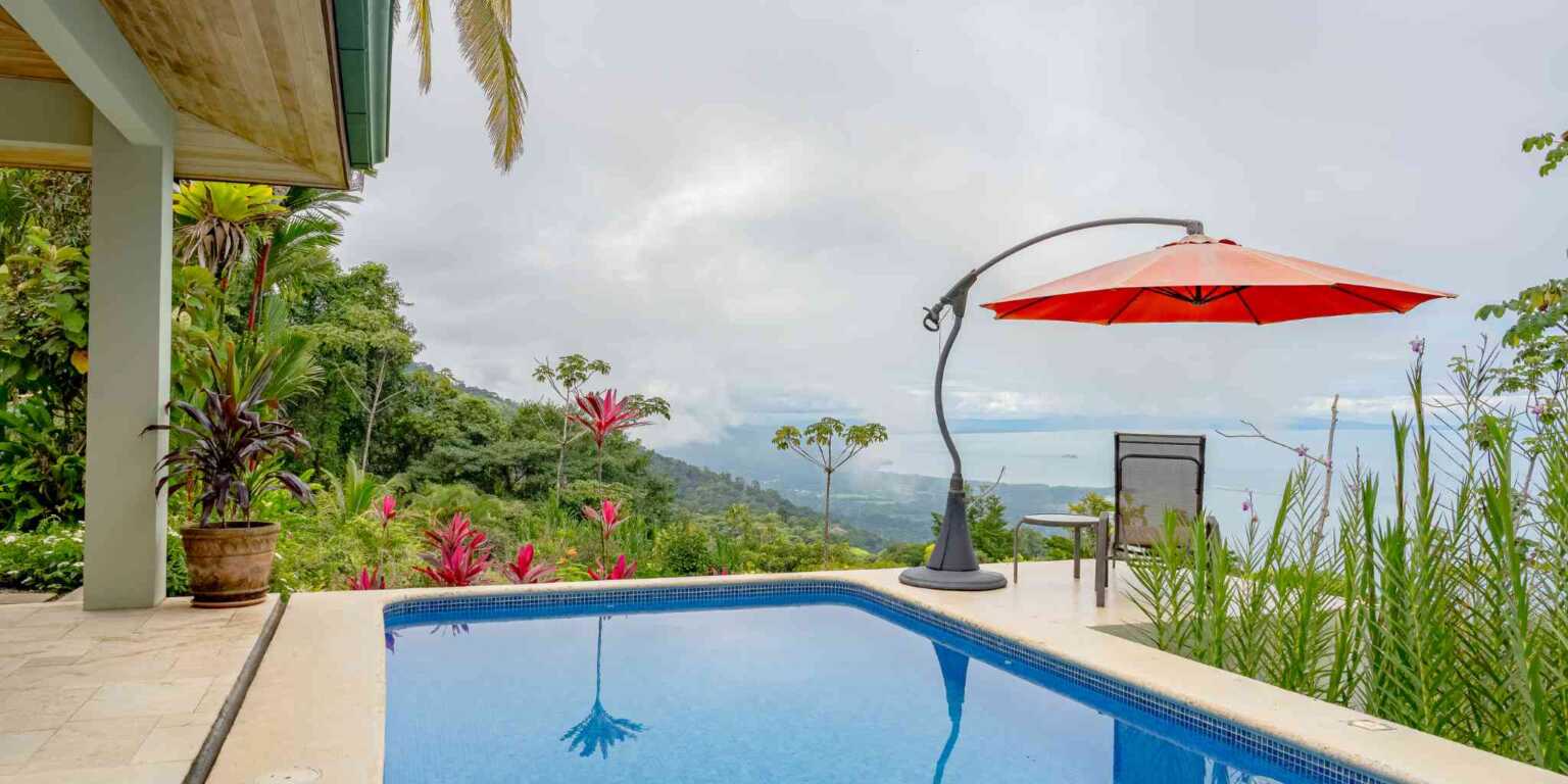 TropicalInvestments_CasaEscondida_CostaVerdes_Osa_CostaRica_–13 Stunning 3-Bedroom Home with Whale’s Tail View on Estate Property with Space to Build your Dream Home in Costa Verde Estates above Dominical Costa Rica